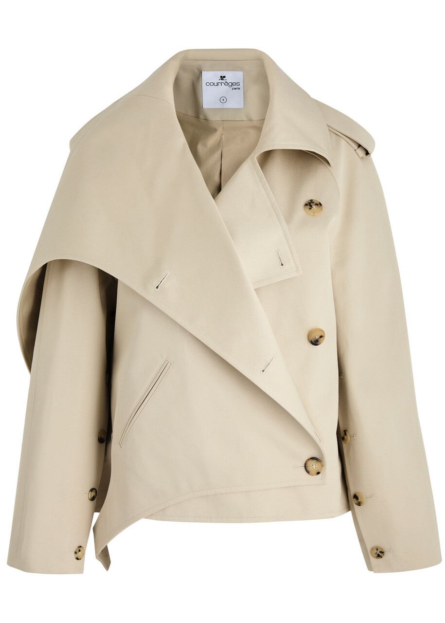 トレンチコート Courreges Courreges belted trench coat Courreges Reedition Vinyl Belted A-Line Trench Coat | Neiman