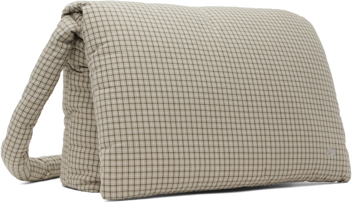 ERL Beige Plaid Messenger Bag イーアールエル ERL Beige Plaid