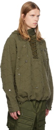 Andersson Bell Khaki Lace-Up Hoodie