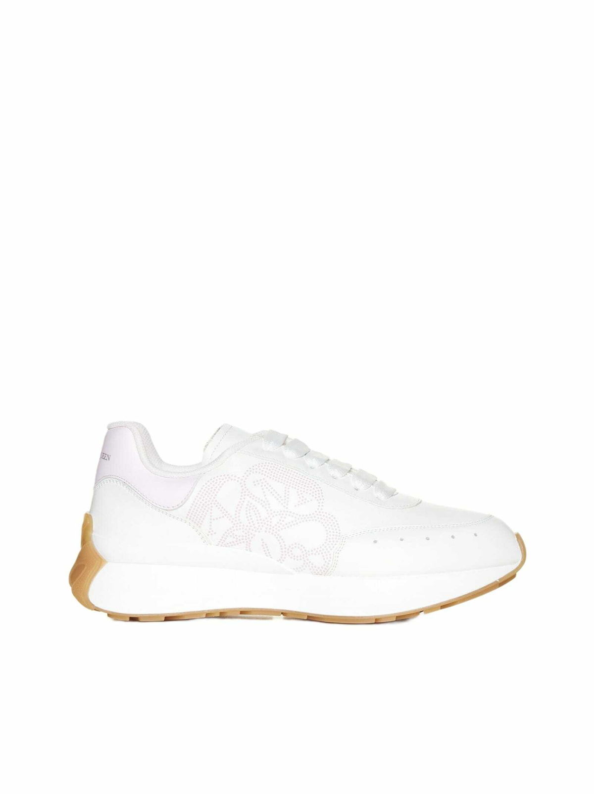 Alexander McQueen White and Pink Clear Sole Oversized