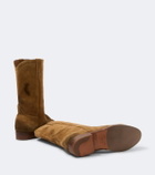 Jil Sander Distressed suede ankle boots