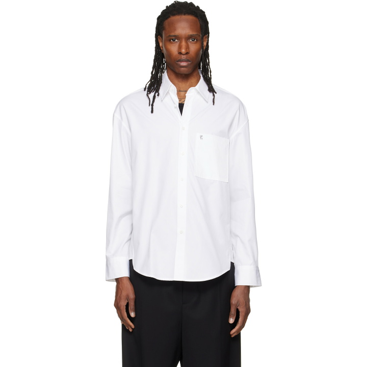 Photo: WOOYOUNGMI White Regular Fit Cotton Shirt