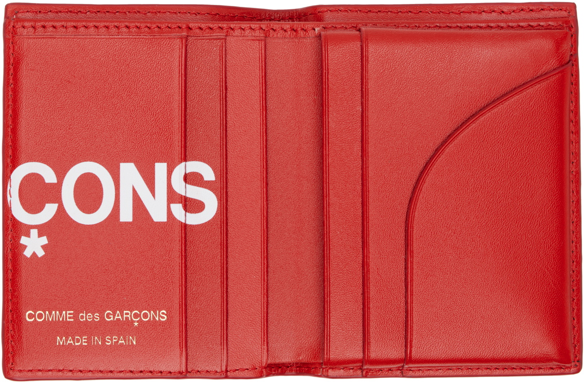 COMME des GARÇONS WALLETS Red Huge Logo Group Wallet