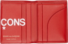 COMME des GARÇONS WALLETS Red Huge Logo Group Wallet