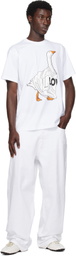 Moschino White Goose Organic Cotton T-Shirt