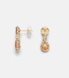 Suzanne Kalan Doublet 18kt gold drop earrings with gemstones