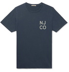 Nudie Jeans - Roy Logo-Print Organic Cotton-Jersey T-Shirt - Navy