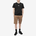 Calvin Klein Men's Monologo Regular T-Shirt in Ck Black