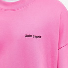 Palm Angels Men's Embroidered Small Logo Crew Sweat in Fuschia