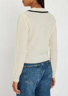 Frame Pointelle Cashmere Cardigan Cream