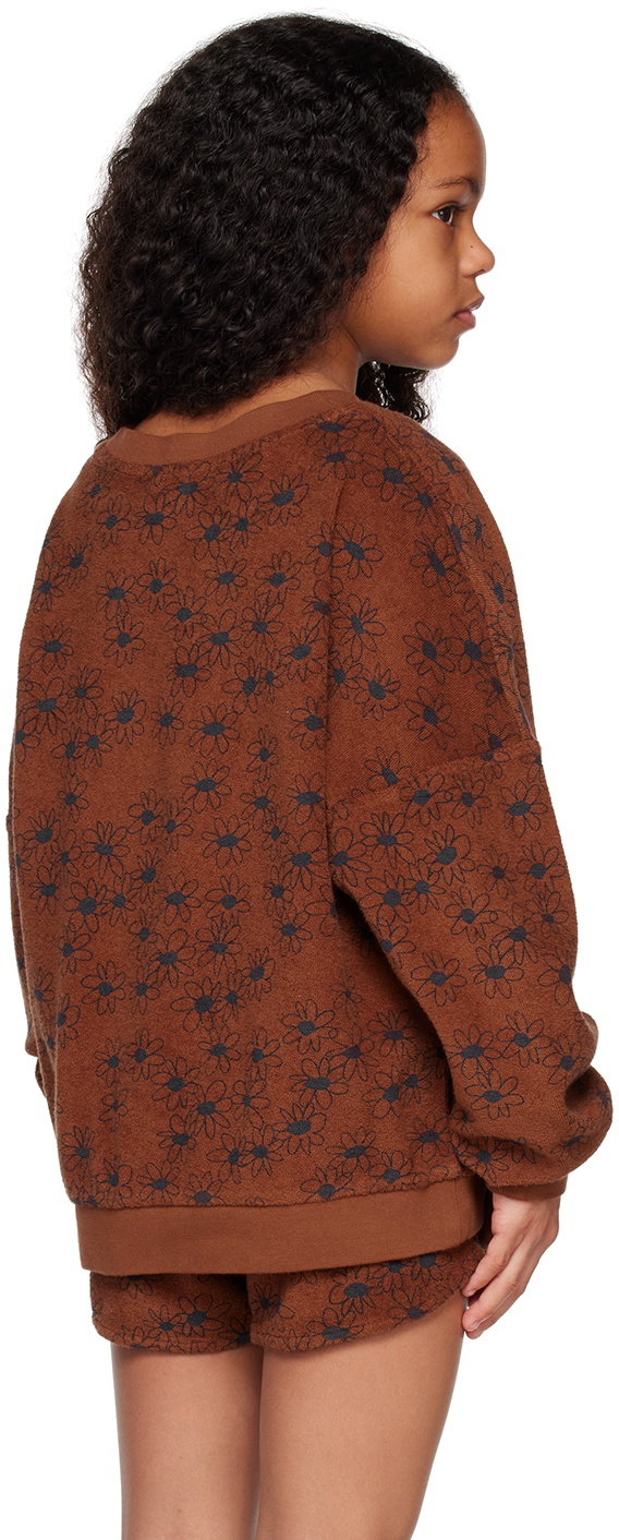 The Campamento Kids Brown Daisies Sweatshirt
