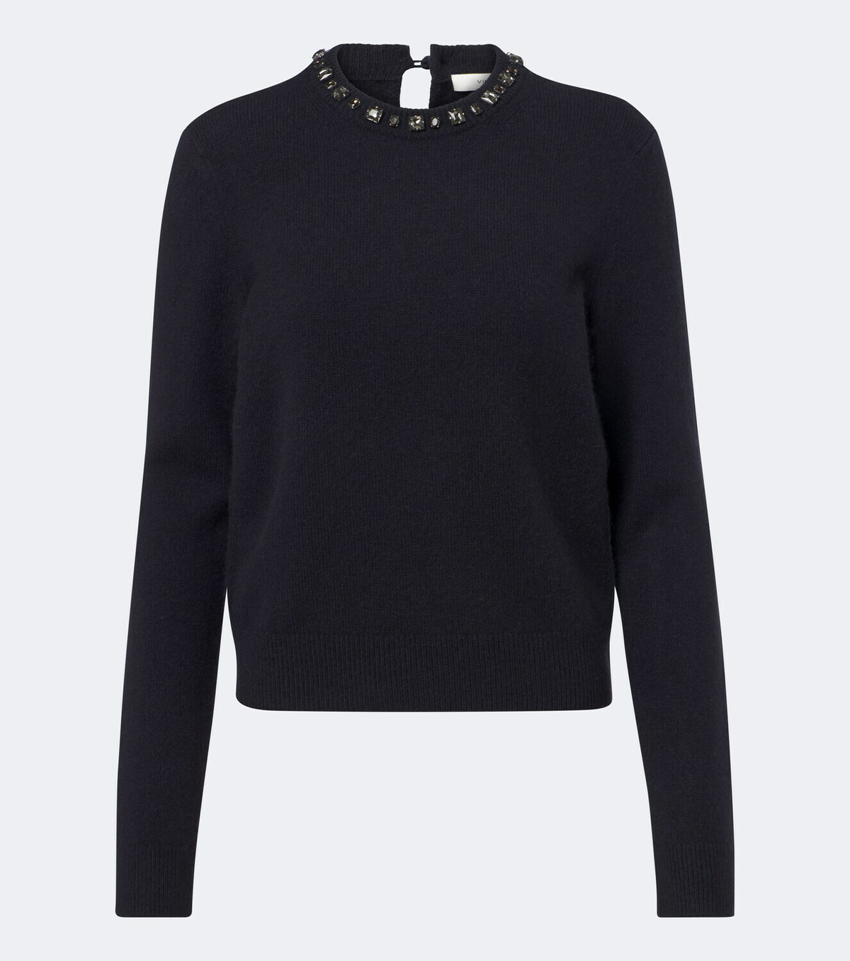 Vince Embellished wool and cashmere-blend sweater