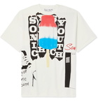 FLAGSTUFF - Sonic Youth Printed Cotton-Jersey T-Shirt - White