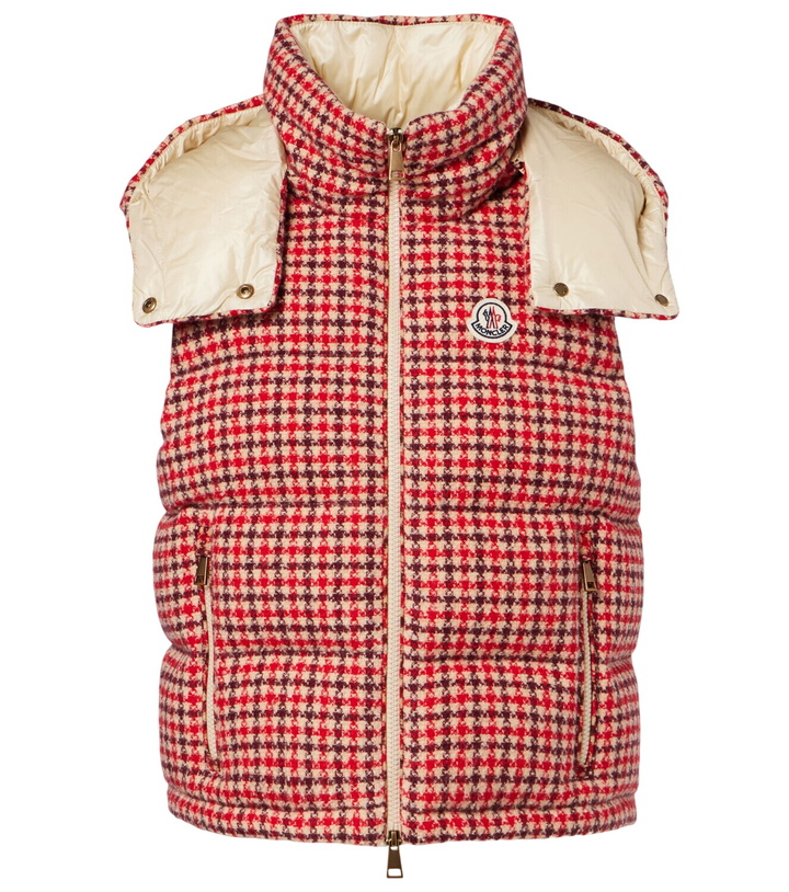 Photo: Moncler Niverolle checked wool-blend down vest
