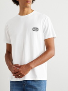 Valentino Garavani - Logo-Appliquéd Cotton-Jersey T-Shirt - White