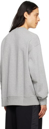 Y-3 Gray Dropped Shoulder Sweatshirt