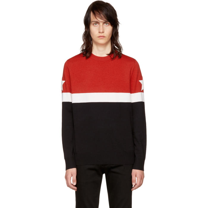 Photo: Givenchy Black Colorblocked Star Sweater