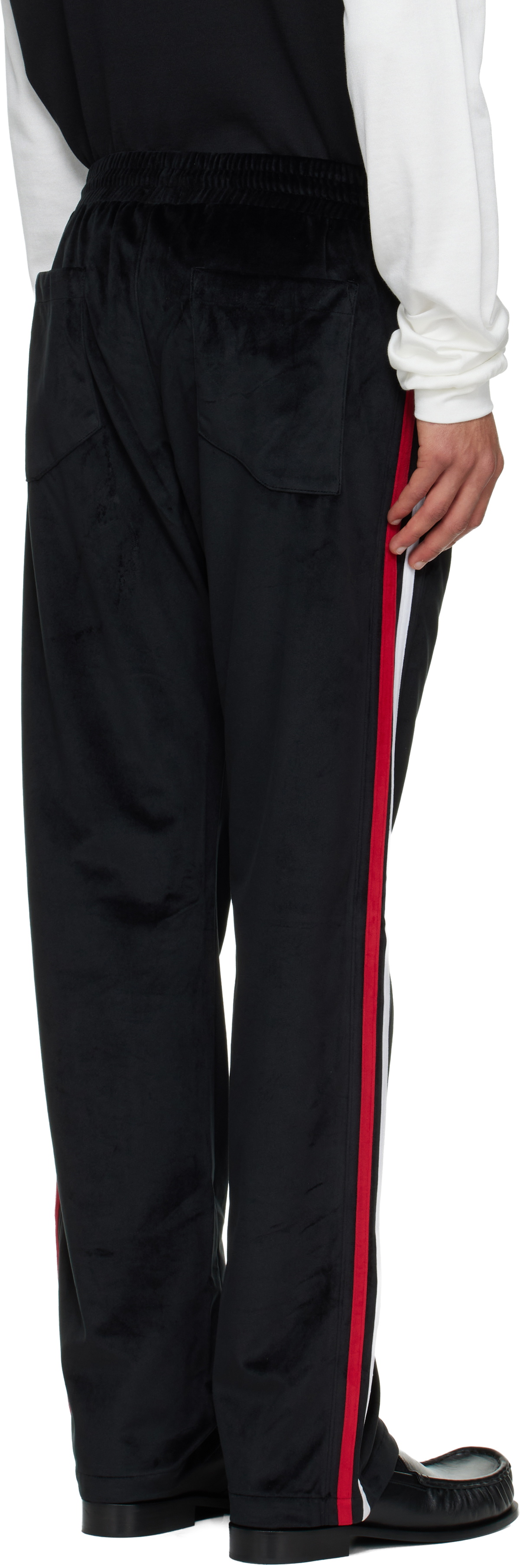 Rhude Black Mancino Velour Track Pants