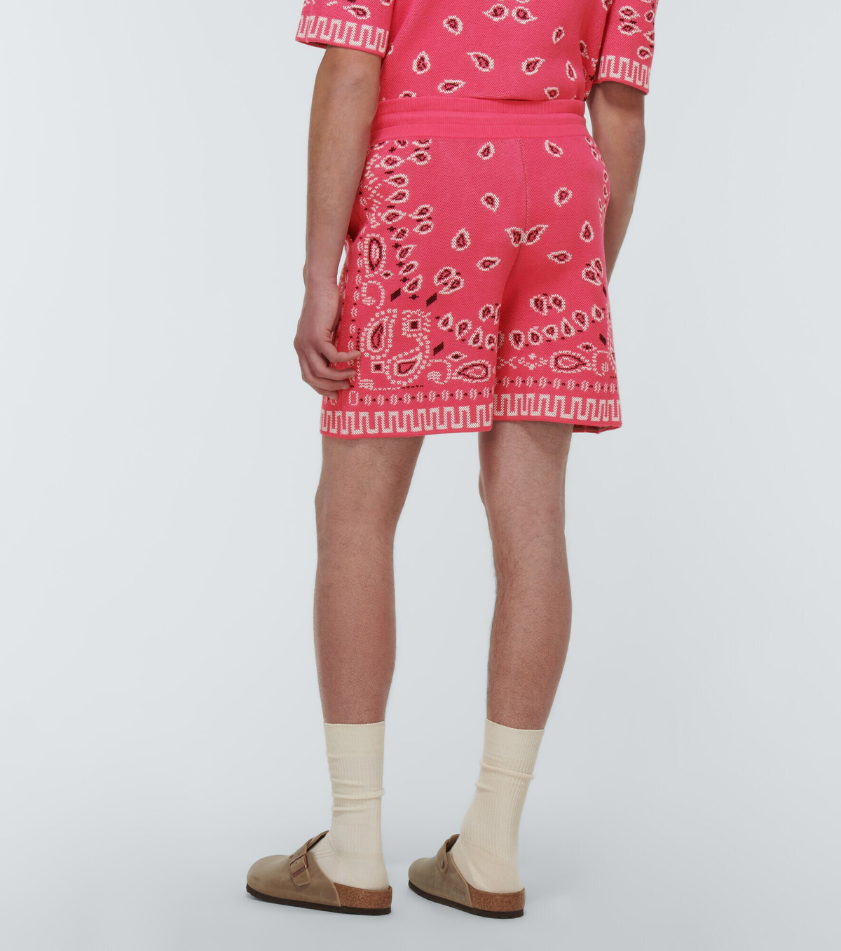Alanui - Bandana cotton-blend piqué shorts