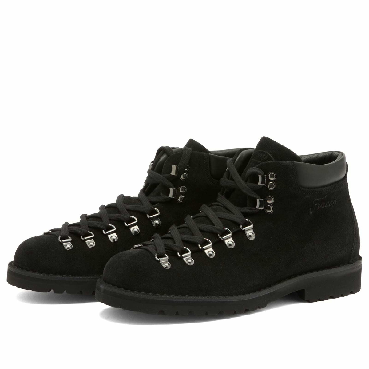 Fracap Men's M128 Commando Sole Scarponcino Boot in Black Suede