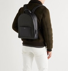 Serapian - Compact Mosaico Woven Leather Backpack - Green