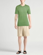 120% Lino Mens T-shirt in Green