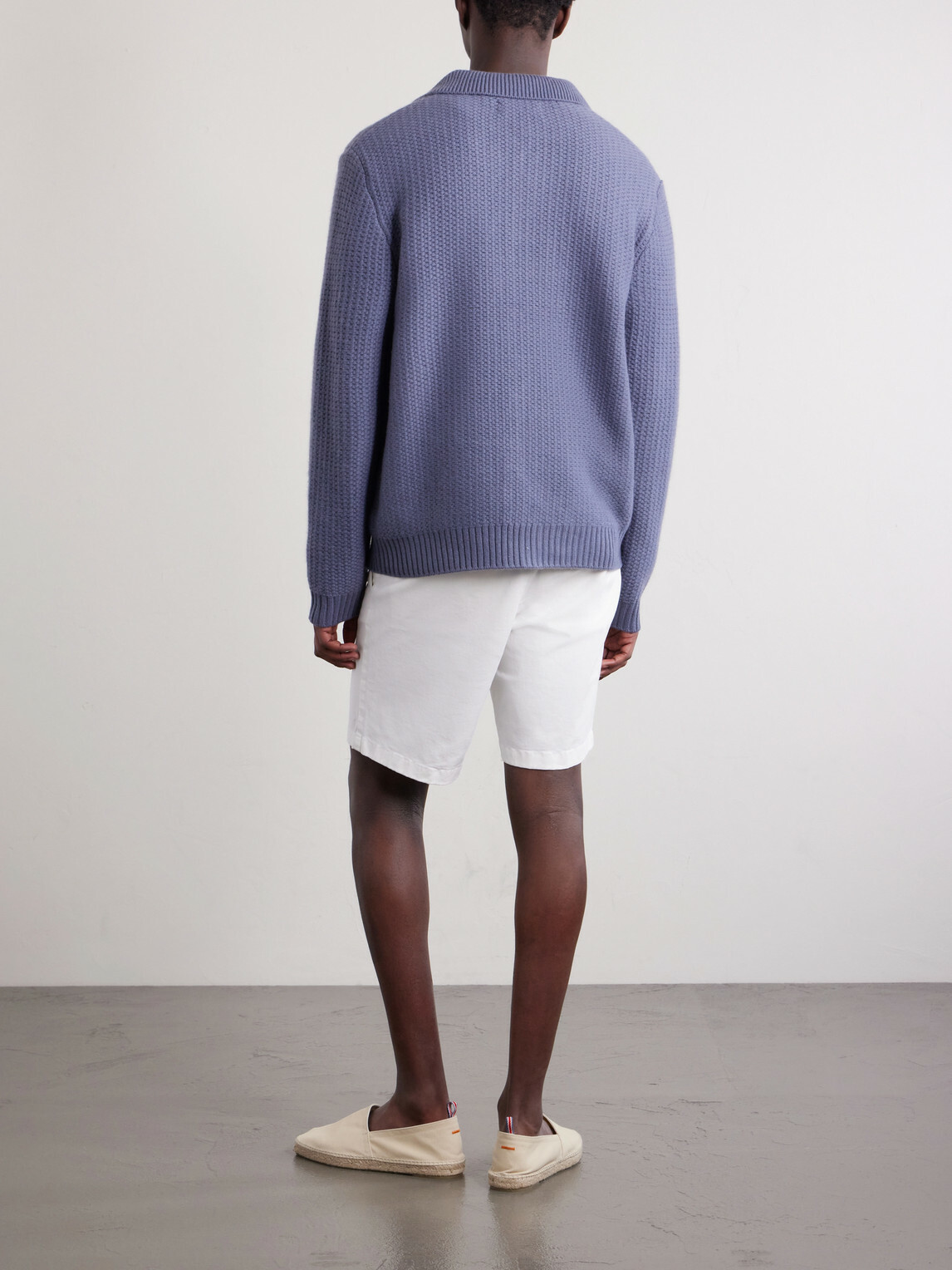 Mr P. - Textured Wool and Cashmere-Blend Overshirt - Blue