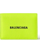 BALENCIAGA - Logo-Print Leather Trifold Wallet