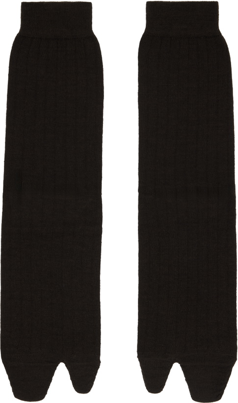 Photo: Maison Margiela Brown Bootleg Tabi Socks
