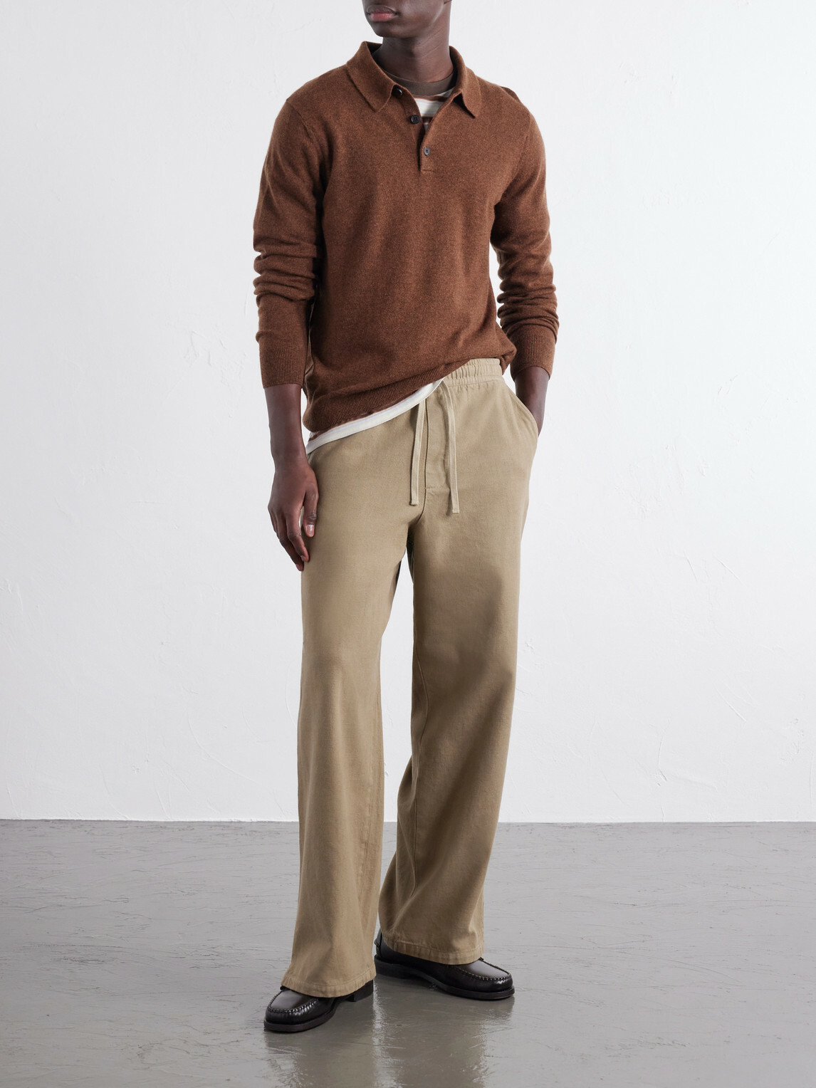 Sunspel - Cashmere Polo Shirt - Brown
