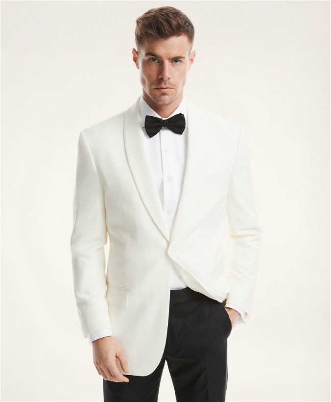 Photo: Brooks Brothers Men's Madison Fit Wool Tuxedo Jacket | White