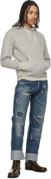 RRL Gray Fleece Hoodie