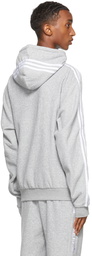 adidas Originals Grey Comfort 3-Stripes Hoodie