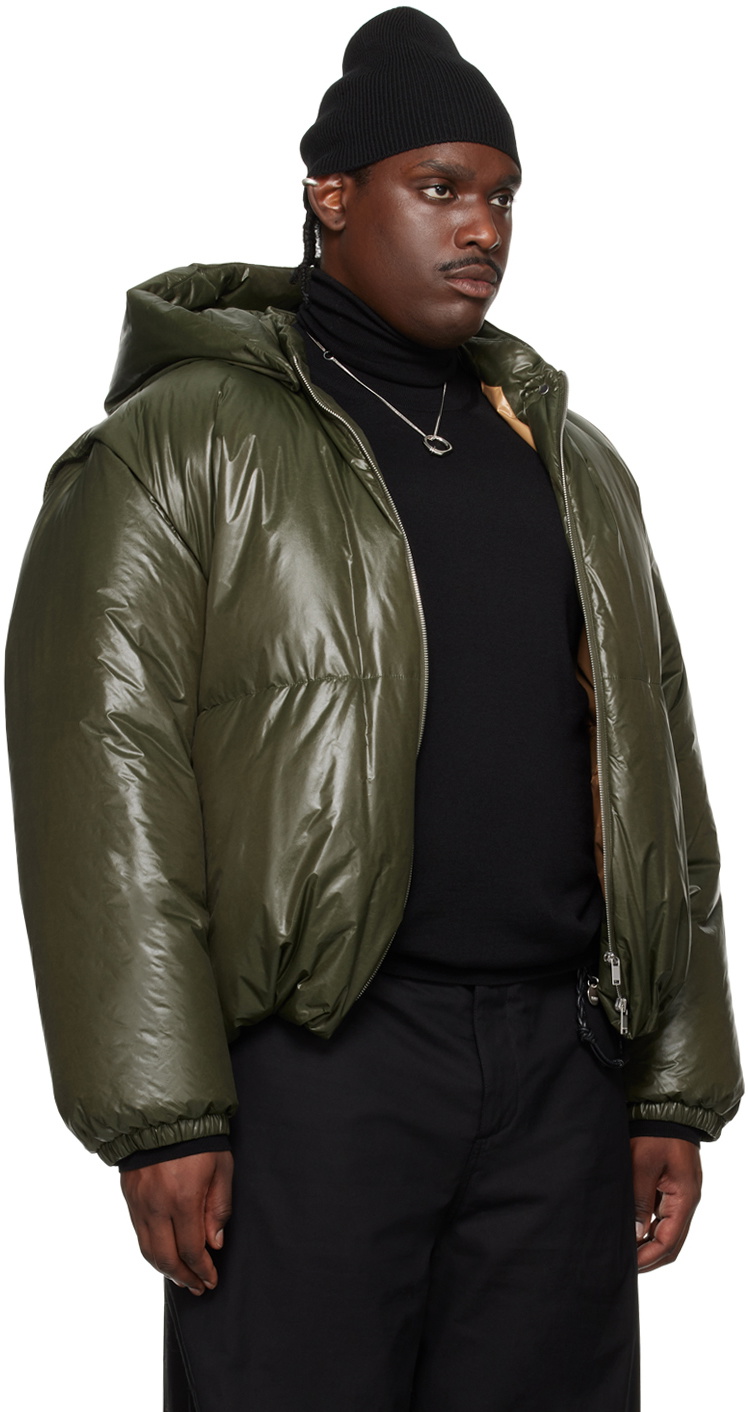 Jil Sander SSENSE Exclusive Green Down Jacket Jil Sander