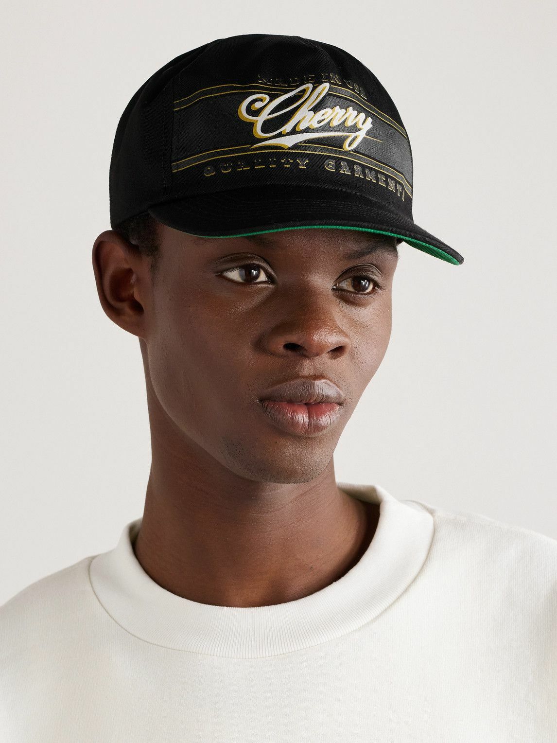 Cherry Los Angeles - Oracle Bull Racing Logo-Print Appliquéd Twill Baseball Cap