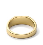 Miansai - Geo 14-Karat Gold Black Diamond Signet Ring - Gold