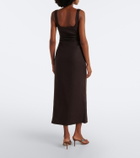 SIR Draped linen midi dress