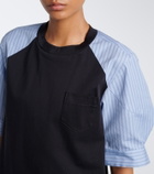 Sacai Striped cotton T-shirt