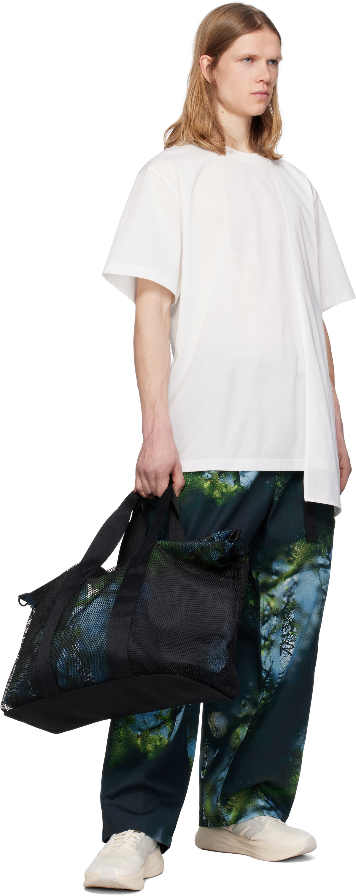 Y-3 Black Mesh Weekender Duffle Bag