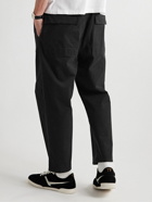 Nili Lotan - Walker Cotton-Blend Twill Drawstring Trousers - Black