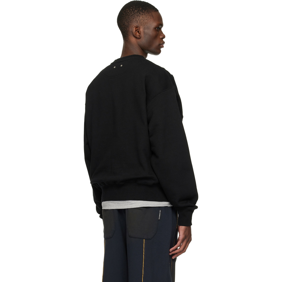 Andersson Bell Black & Navy Arch Logo Layered Sweatshirt