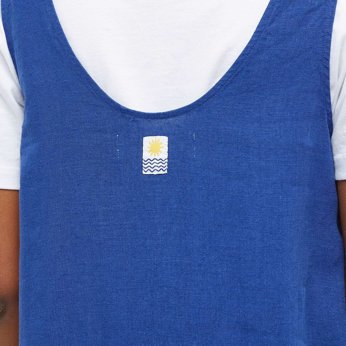 cobalt blue linen shift dress Midi linen dress MACEIO in Cobalt blue main image 0