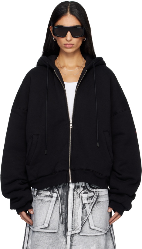 Photo: LU'U DAN SSENSE Exclusive Black Wadded Hoodie