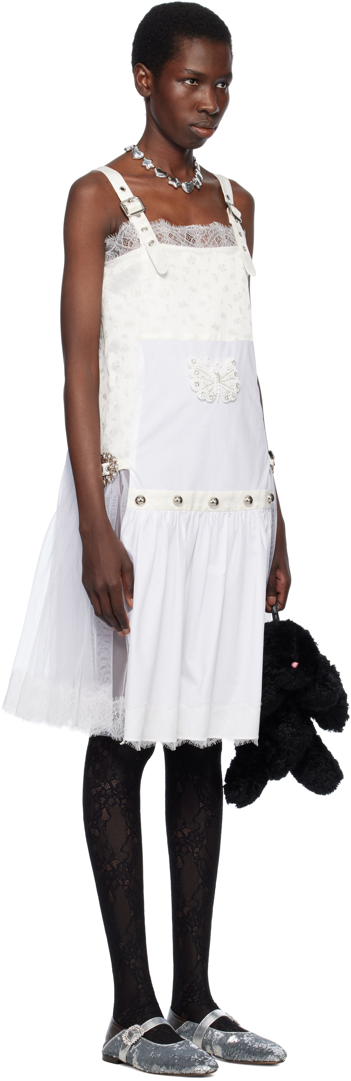 Chopova Lowena White Nohow Nightie Midi Dress Chopova Lowena
