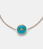 Pomellato Pom Pom Dot 18kt rose gold pendant bracelet with turquoise and diamonds