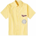 Valentino Men's Varsity Logo Vacation Shirt in Yellow/White