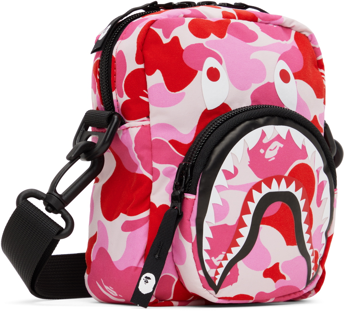BAPE Pink ABC Camo Shark Mini Bag A Bathing Ape