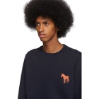 PS by Paul Smith Navy Embroidered Zebra Sweatshirt