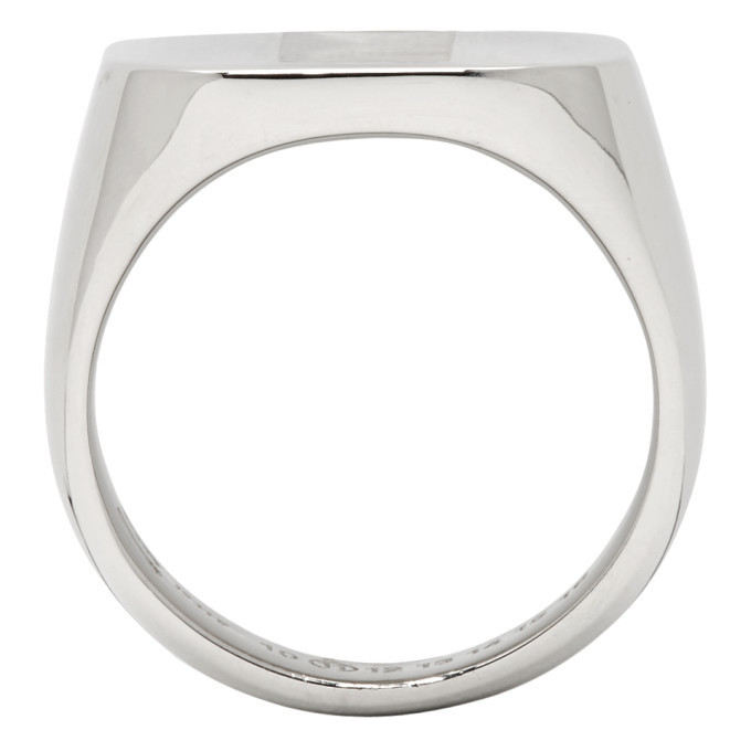 Maison Margiela Silver Mother of Pearl Signet Ring Maison Margiela