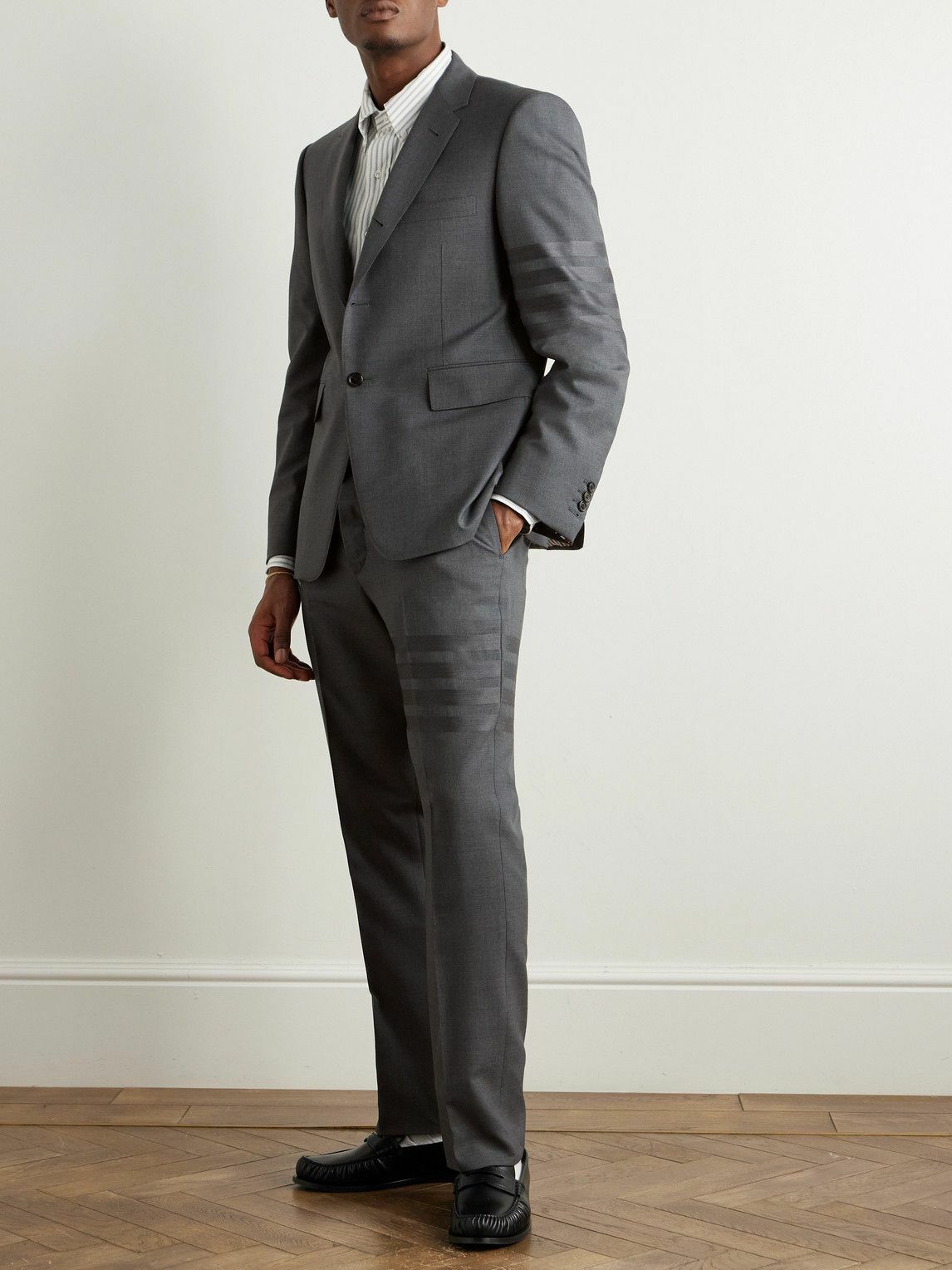 THOM BROWNE グレー ジャケット Thom Browne チェック Hunting ツイードジャケット | グレー | FARFETCH JP
